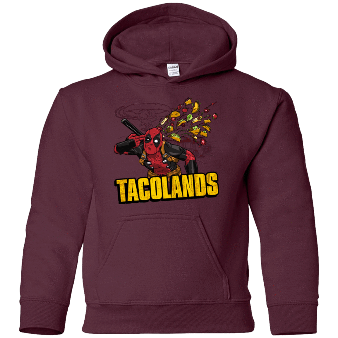 Sweatshirts Maroon / YS Tacolands Youth Hoodie