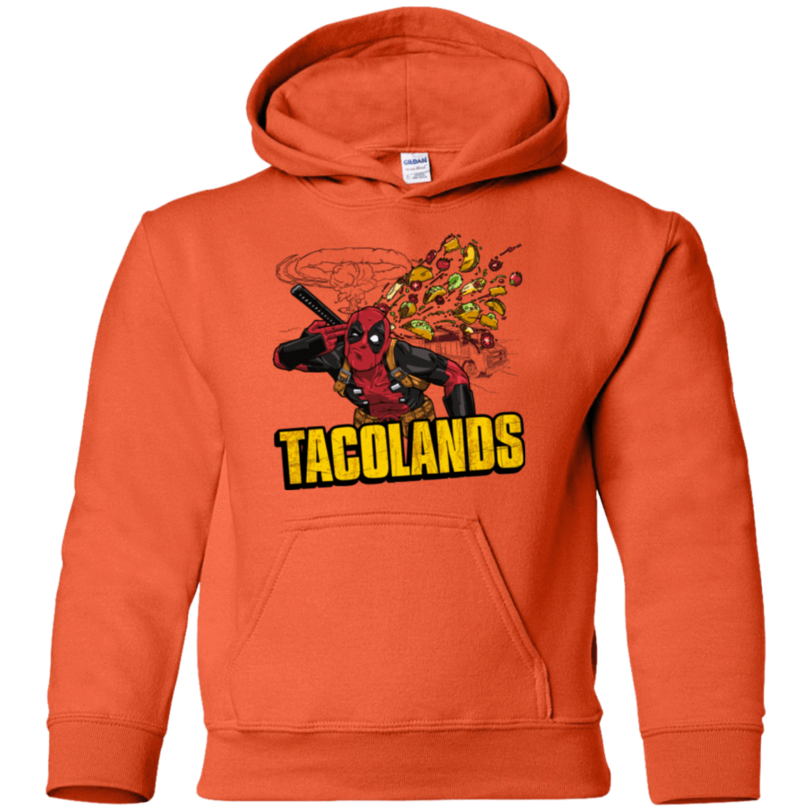 Sweatshirts Orange / YS Tacolands Youth Hoodie