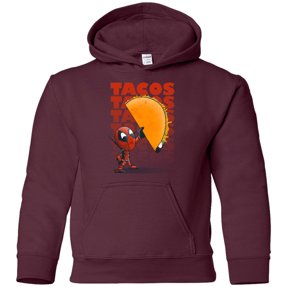 Sweatshirts Maroon / YS Tacos Youth Hoodie