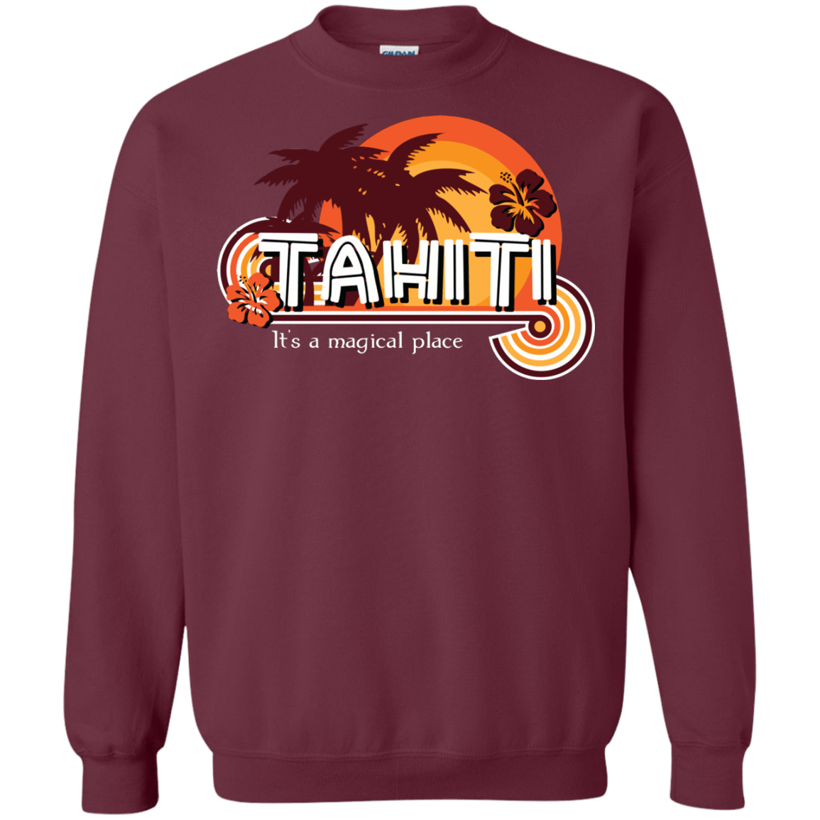 Sweatshirts Maroon / S Tahiti Pillow Crewneck Sweatshirt