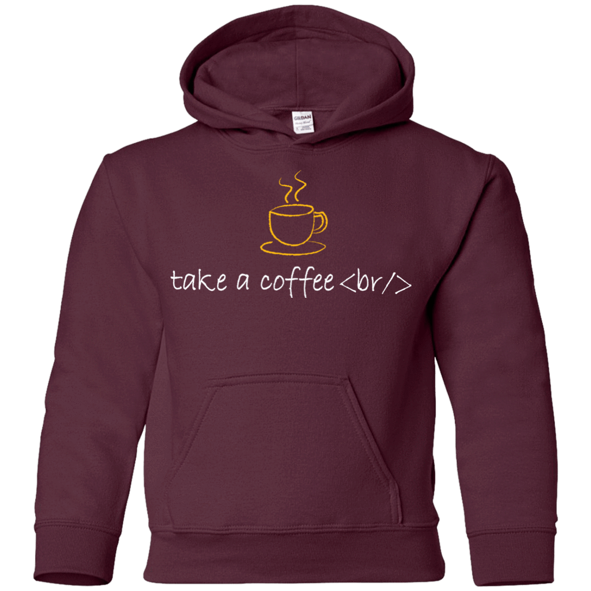 Sweatshirts Maroon / YS Take A Coffee Break Youth Hoodie
