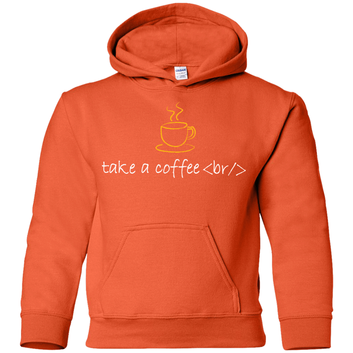 Sweatshirts Orange / YS Take A Coffee Break Youth Hoodie