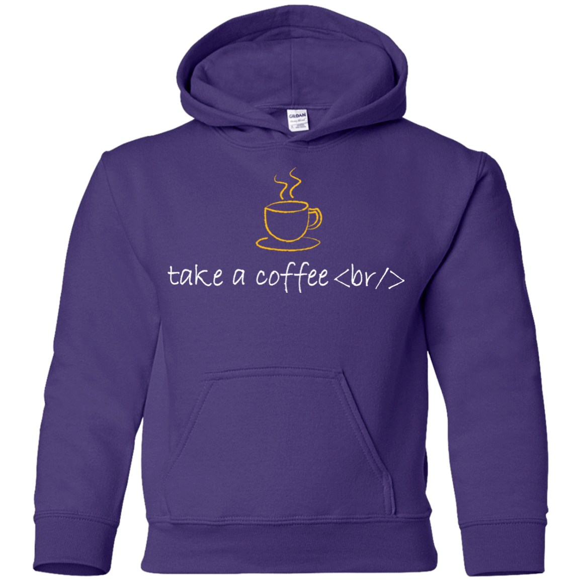 Sweatshirts Purple / YS Take A Coffee Break Youth Hoodie