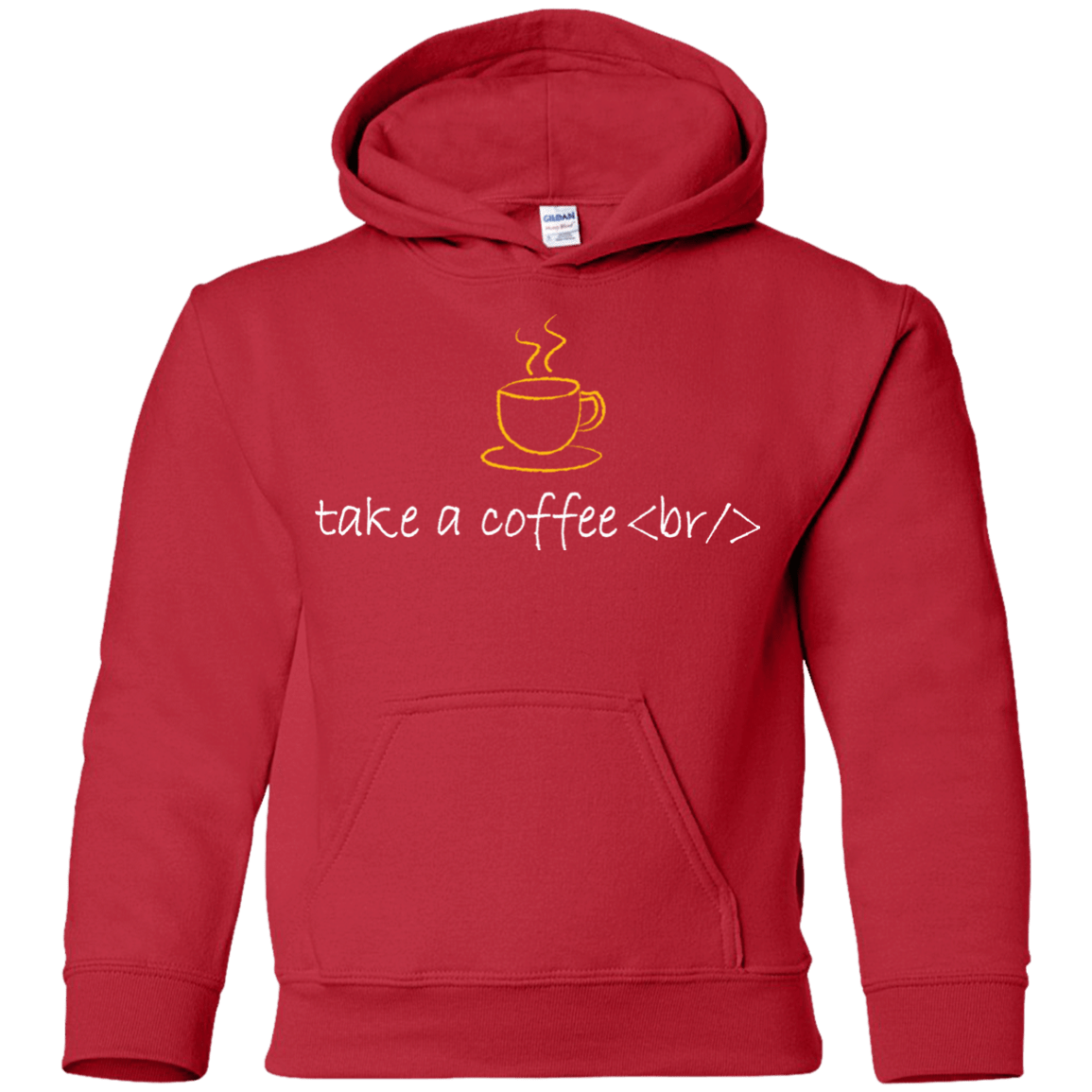 Sweatshirts Red / YS Take A Coffee Break Youth Hoodie