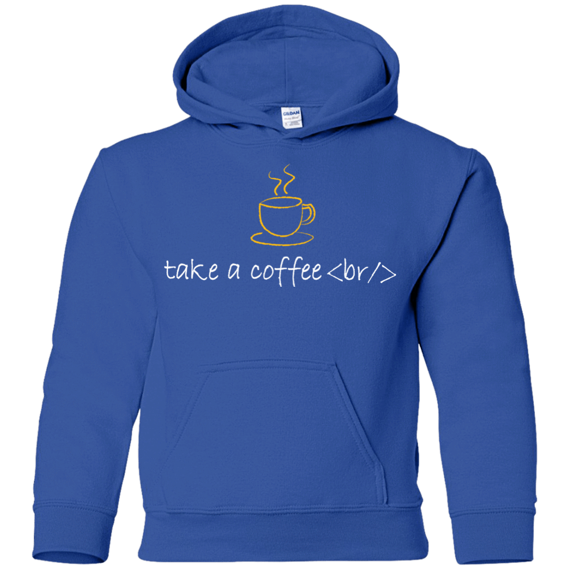 Sweatshirts Royal / YS Take A Coffee Break Youth Hoodie