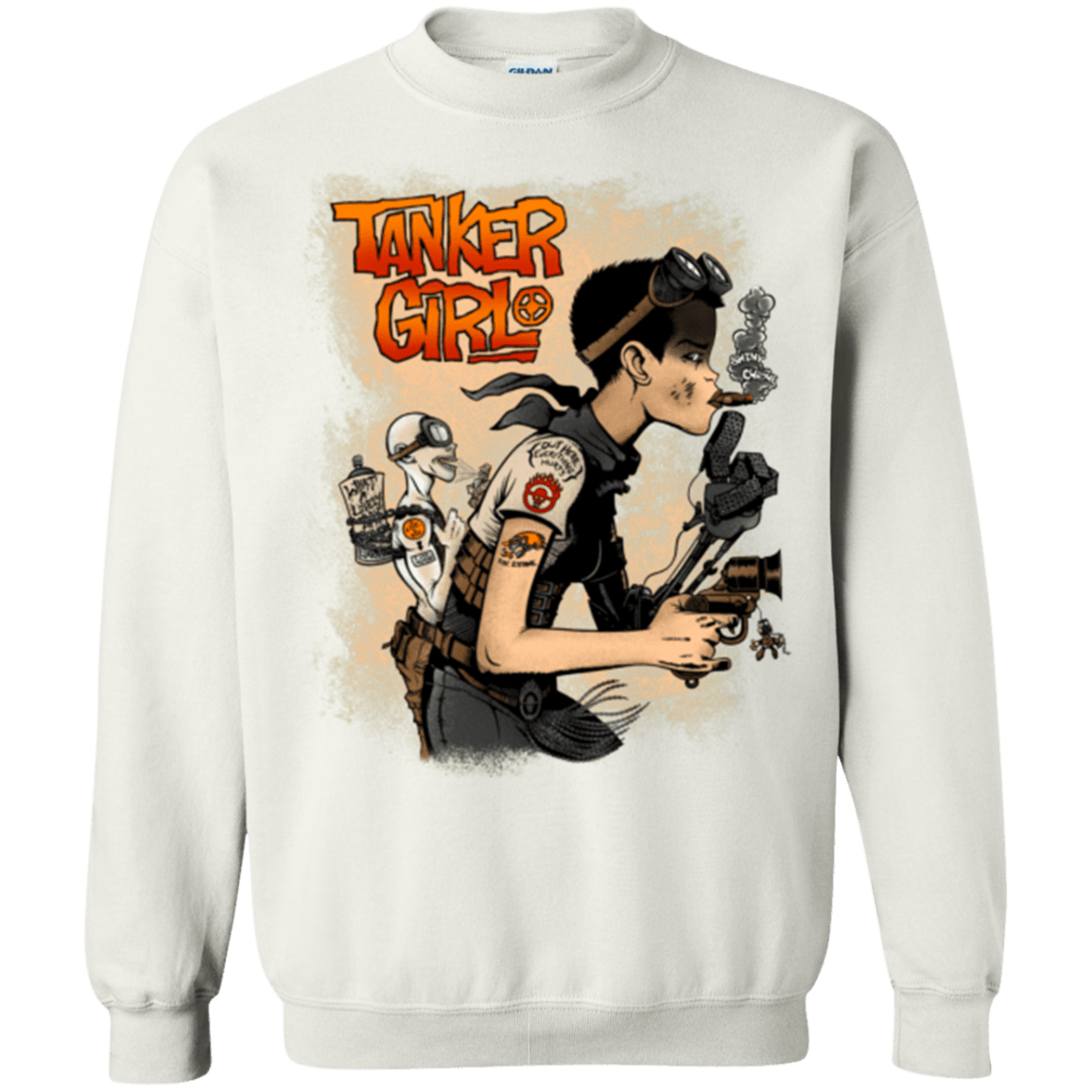 Sweatshirts White / Small Tanker Girl Crewneck Sweatshirt