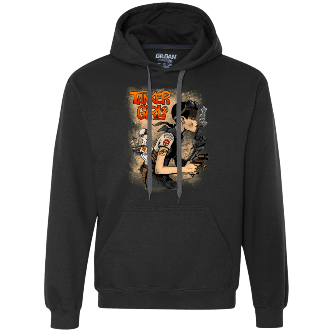 Sweatshirts Black / Small Tanker Girl Premium Fleece Hoodie
