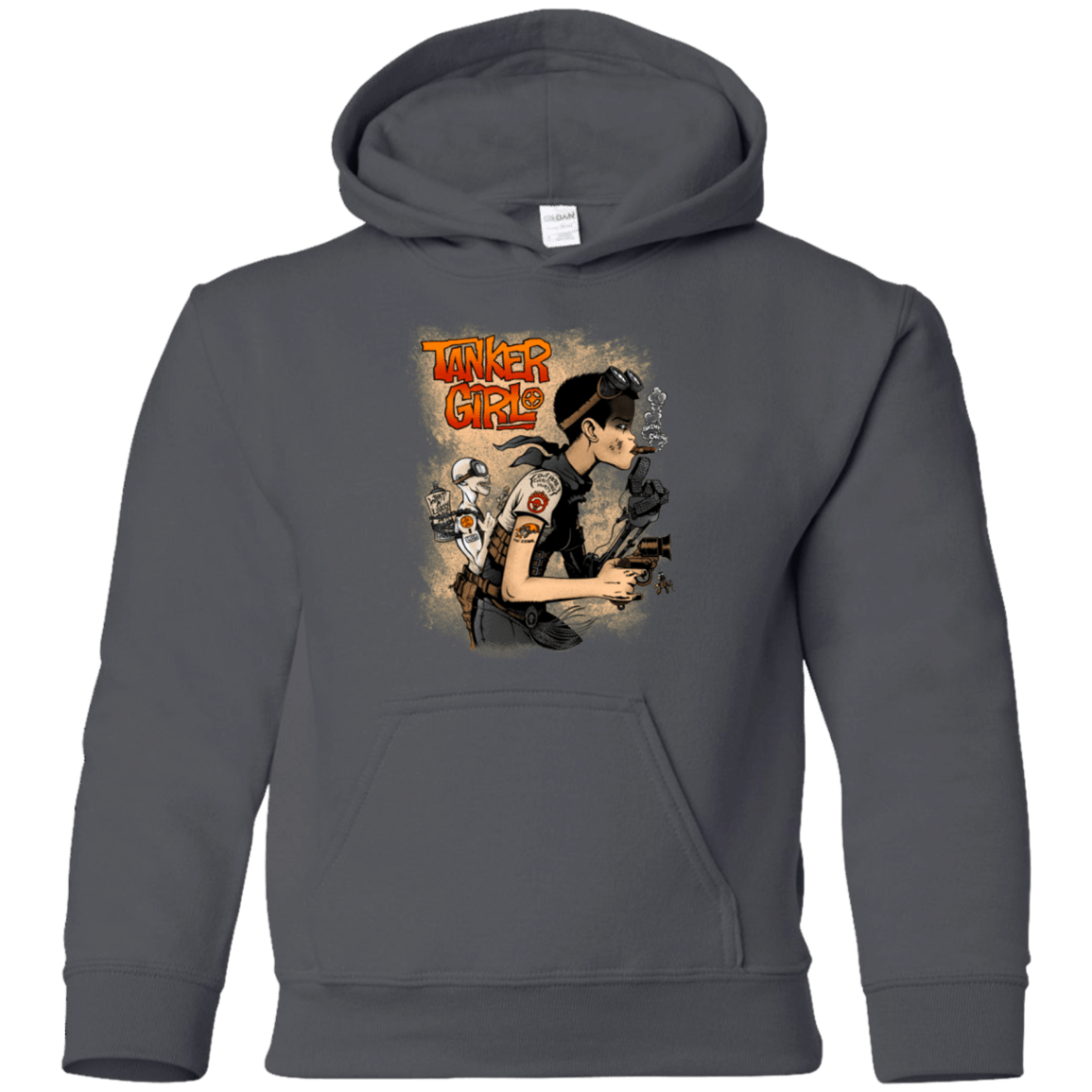 Sweatshirts Charcoal / YS Tanker Girl Youth Hoodie