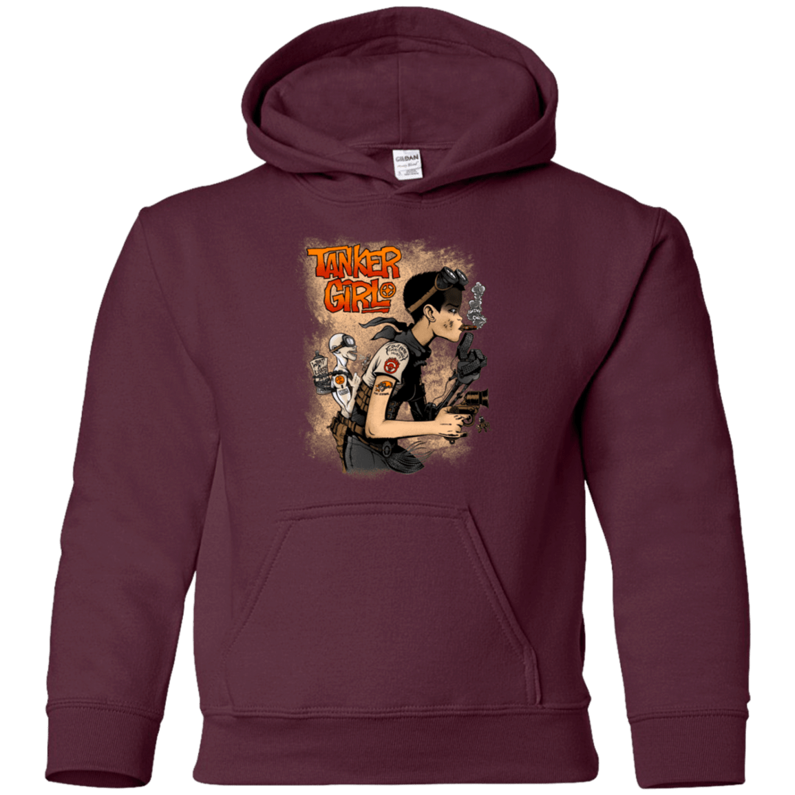 Sweatshirts Maroon / YS Tanker Girl Youth Hoodie