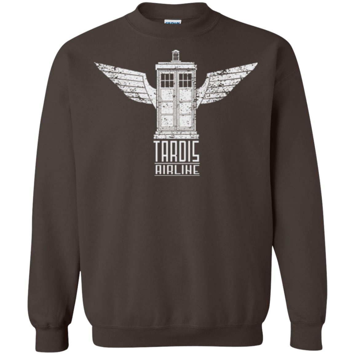 Sweatshirts Dark Chocolate / Small Tardis Airline Crewneck Sweatshirt