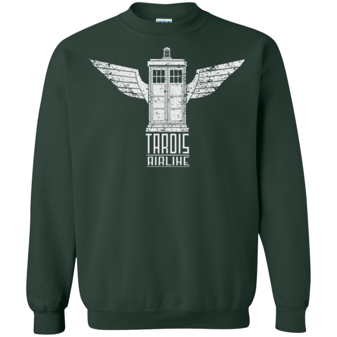 Sweatshirts Forest Green / Small Tardis Airline Crewneck Sweatshirt