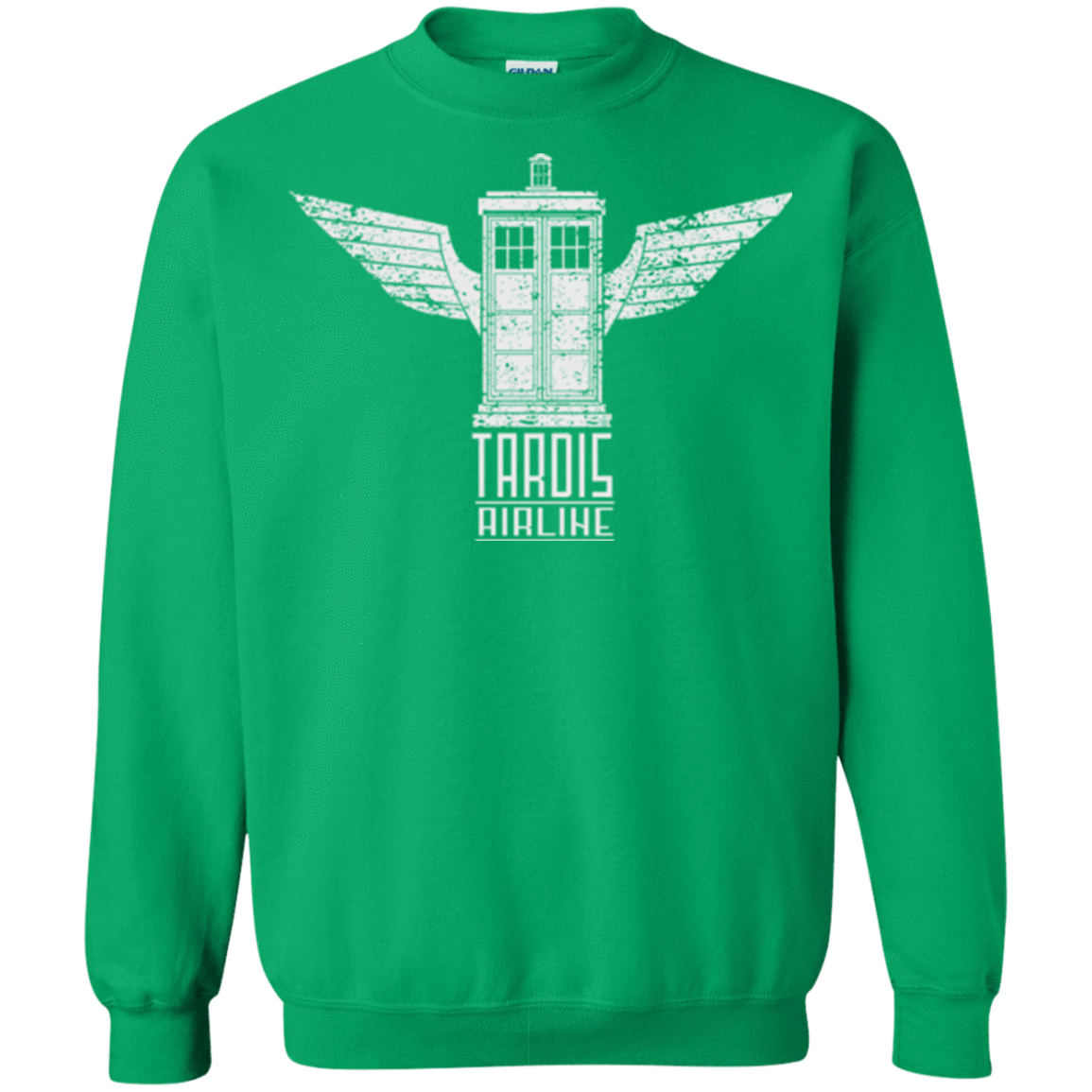 Sweatshirts Irish Green / Small Tardis Airline Crewneck Sweatshirt