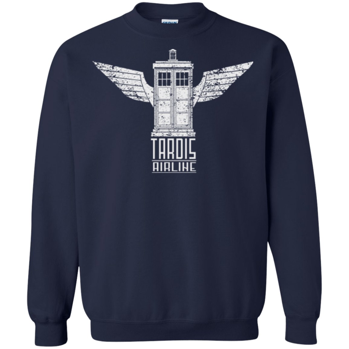 Sweatshirts Navy / Small Tardis Airline Crewneck Sweatshirt