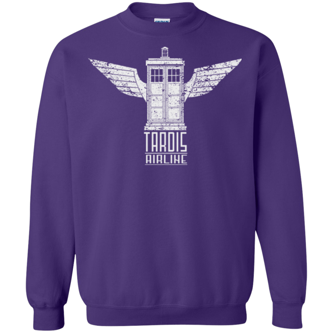 Sweatshirts Purple / Small Tardis Airline Crewneck Sweatshirt