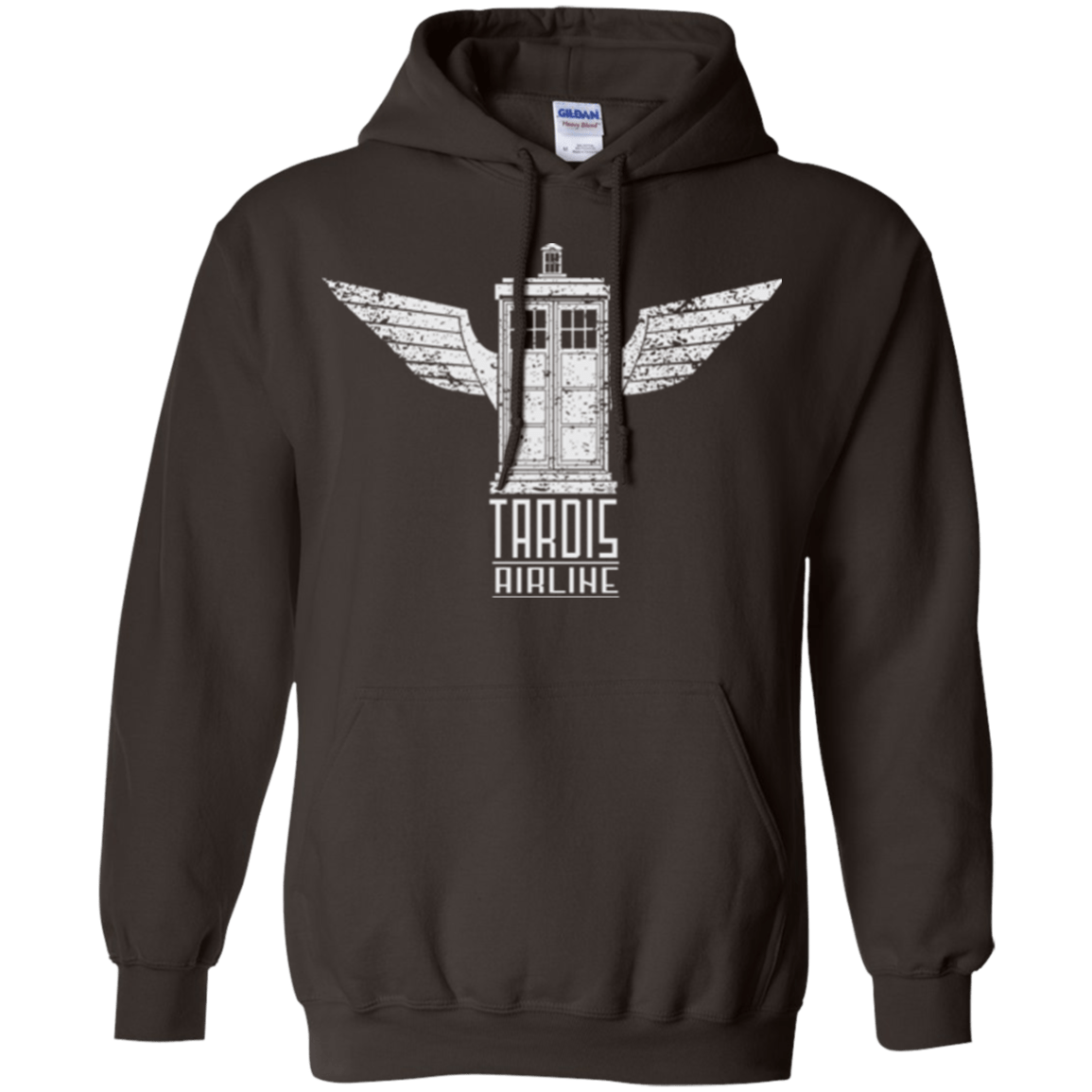 Sweatshirts Dark Chocolate / Small Tardis Airline Pullover Hoodie