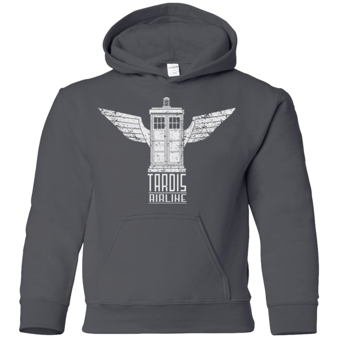 Sweatshirts Charcoal / YS Tardis Airline Youth Hoodie