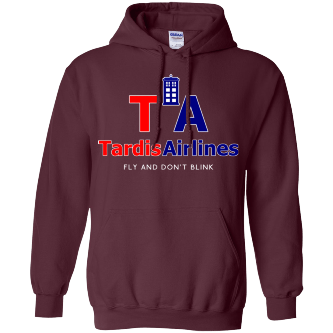 Sweatshirts Maroon / Small Tardis Airlines Pullover Hoodie