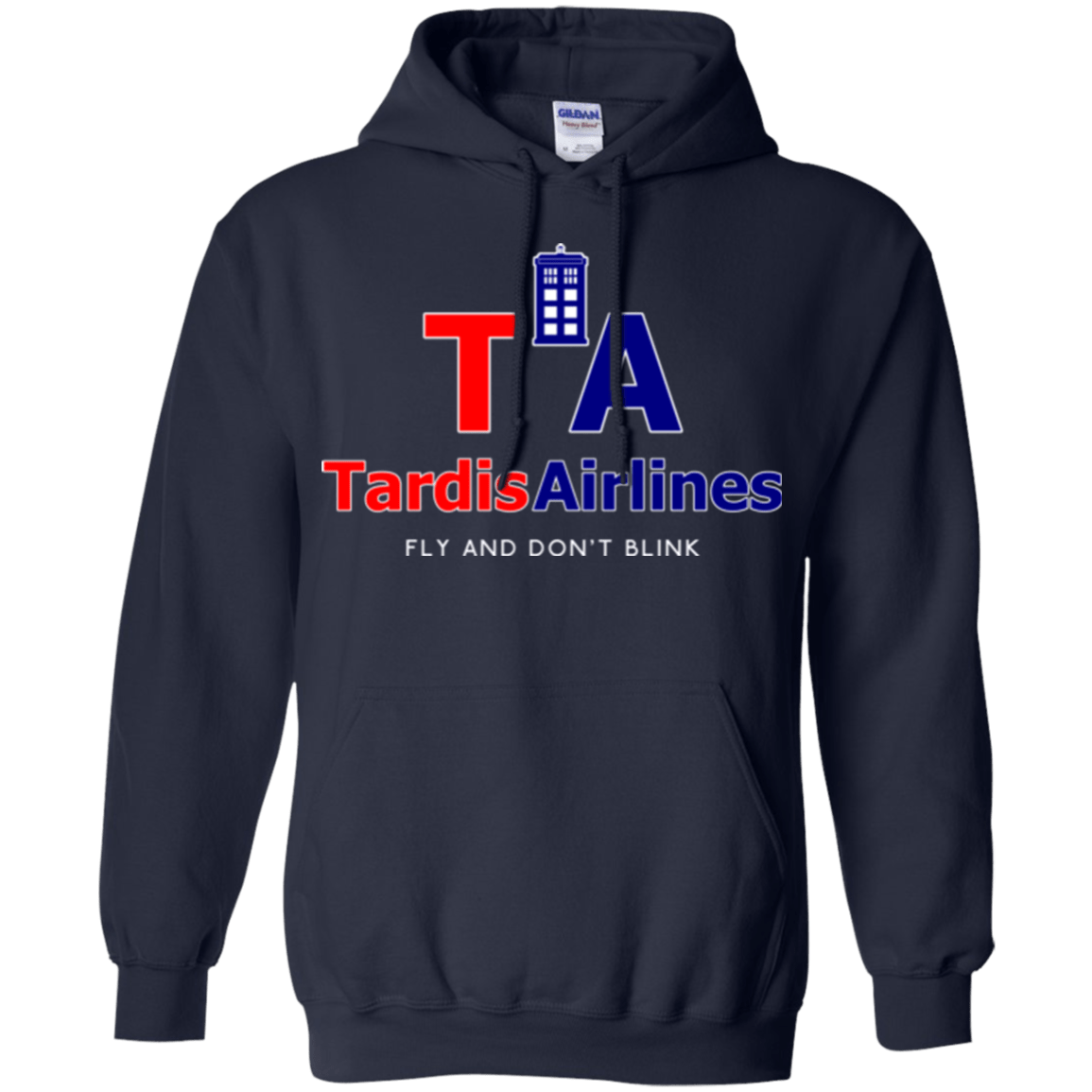 Sweatshirts Navy / Small Tardis Airlines Pullover Hoodie