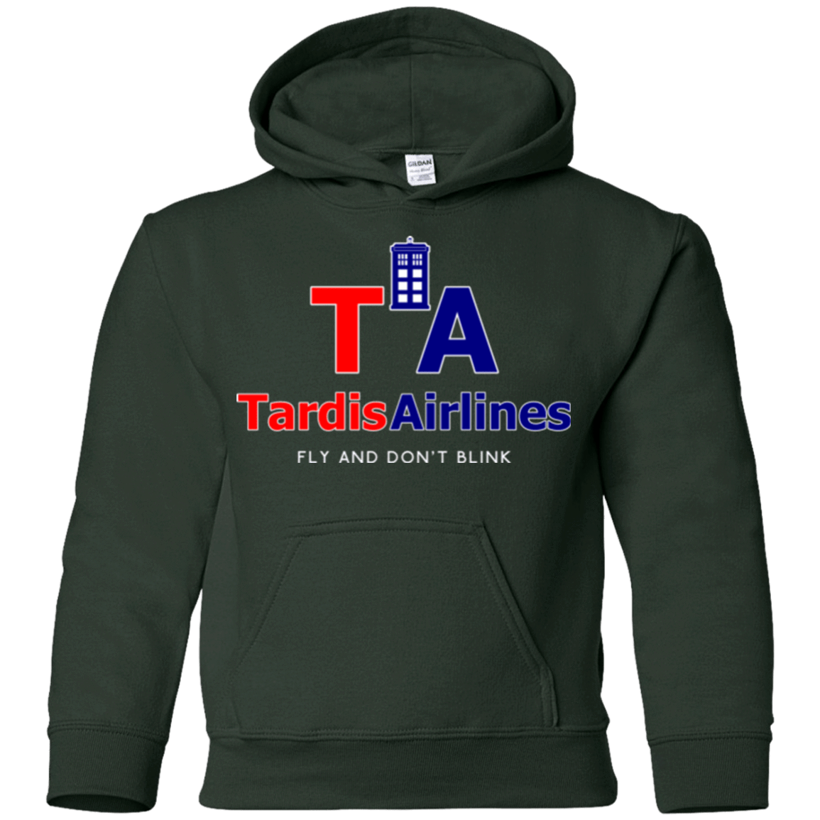 Sweatshirts Forest Green / YS Tardis Airlines Youth Hoodie
