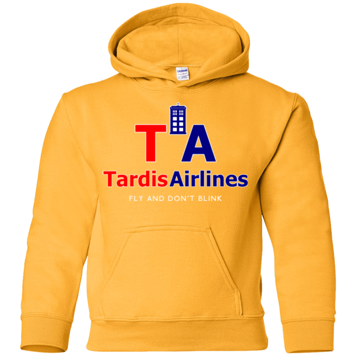 Sweatshirts Gold / YS Tardis Airlines Youth Hoodie