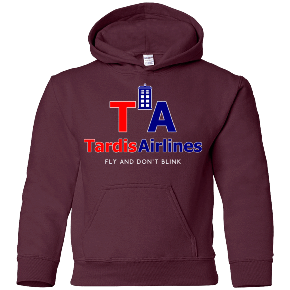 Sweatshirts Maroon / YS Tardis Airlines Youth Hoodie