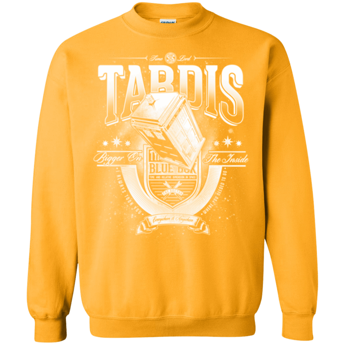 Sweatshirts Gold / Small Tardis Crewneck Sweatshirt