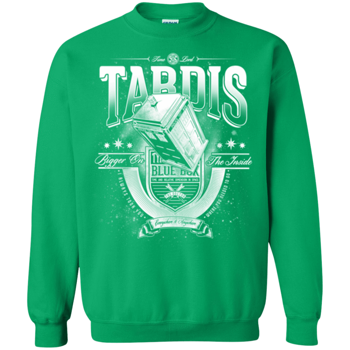 Sweatshirts Irish Green / Small Tardis Crewneck Sweatshirt