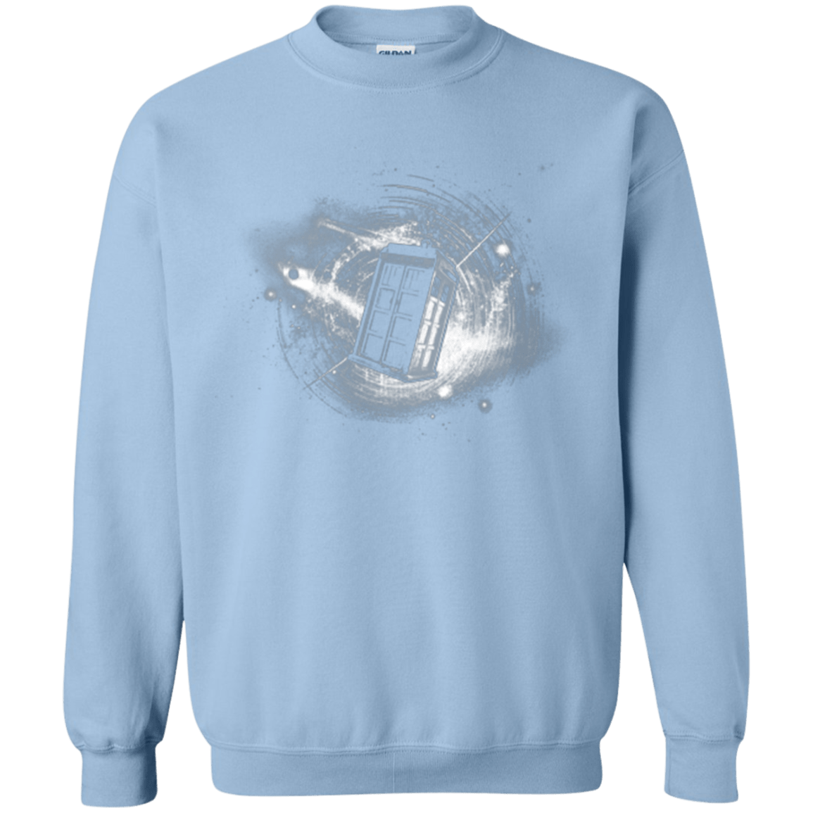 Sweatshirts Light Blue / Small Tardis Crewneck Sweatshirt