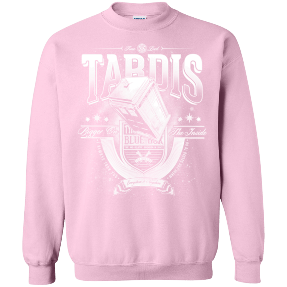 Sweatshirts Light Pink / Small Tardis Crewneck Sweatshirt