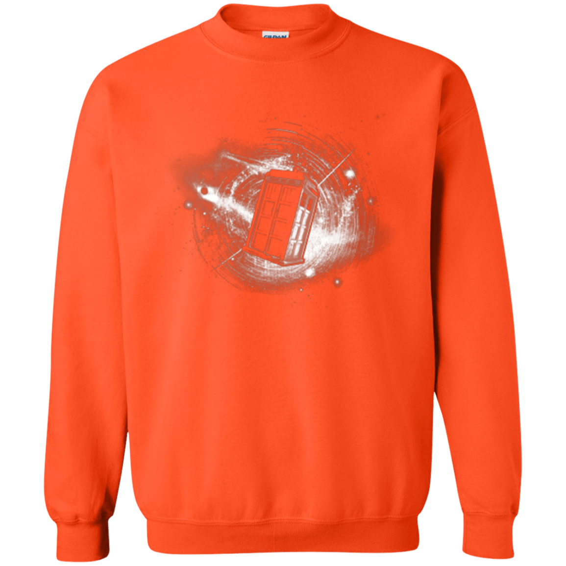Sweatshirts Orange / Small Tardis Crewneck Sweatshirt