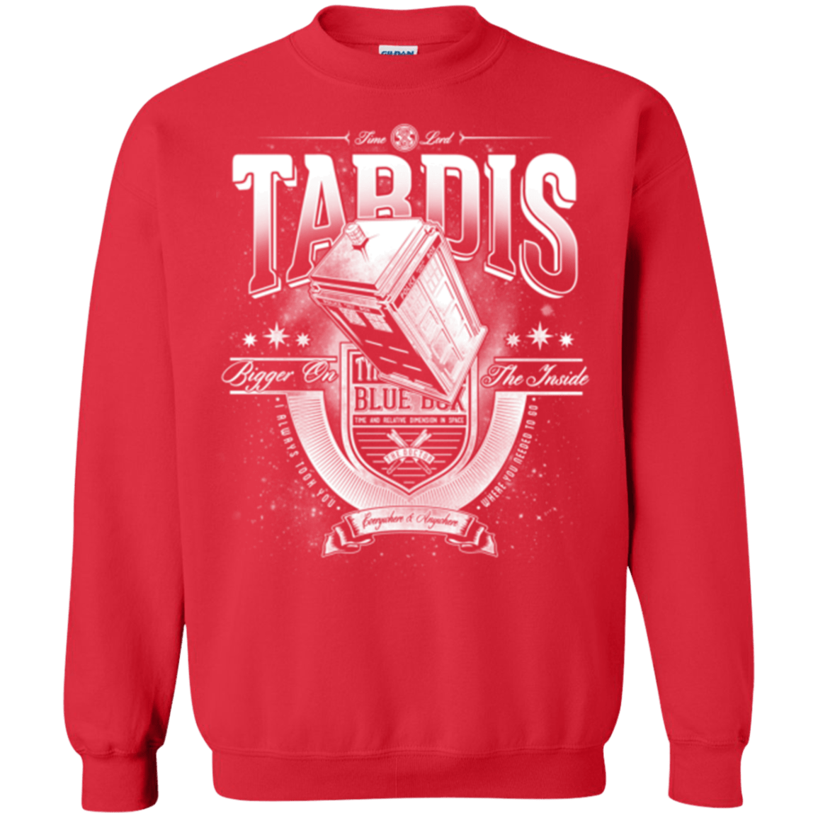 Sweatshirts Red / Small Tardis Crewneck Sweatshirt