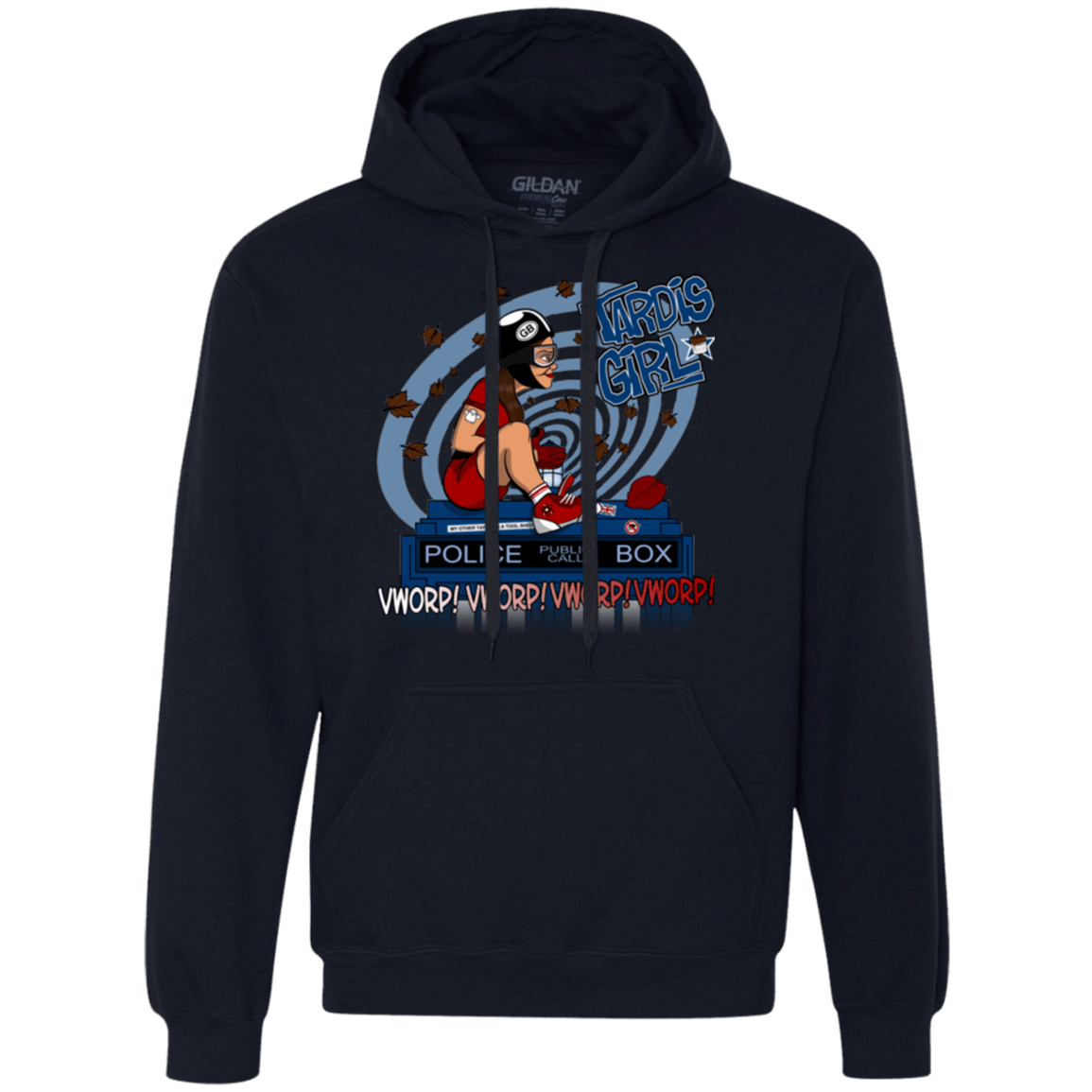 Sweatshirts Navy / Small Tardis Girl Premium Fleece Hoodie