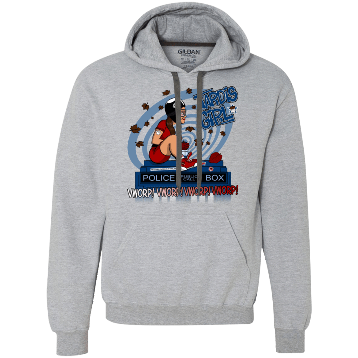 Sweatshirts Sport Grey / Small Tardis Girl Premium Fleece Hoodie