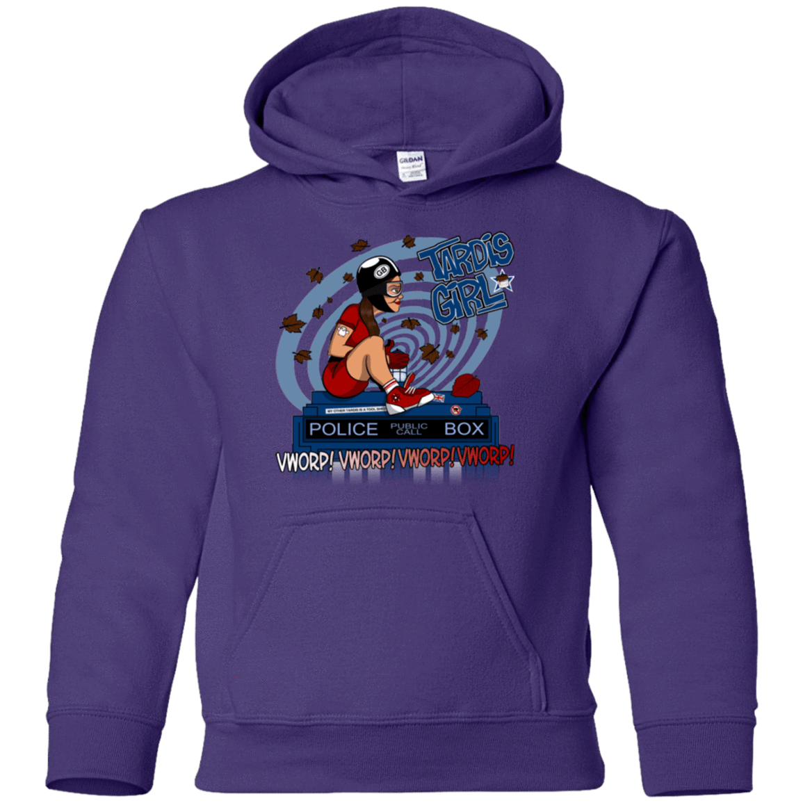 Sweatshirts Purple / YS Tardis Girl Youth Hoodie