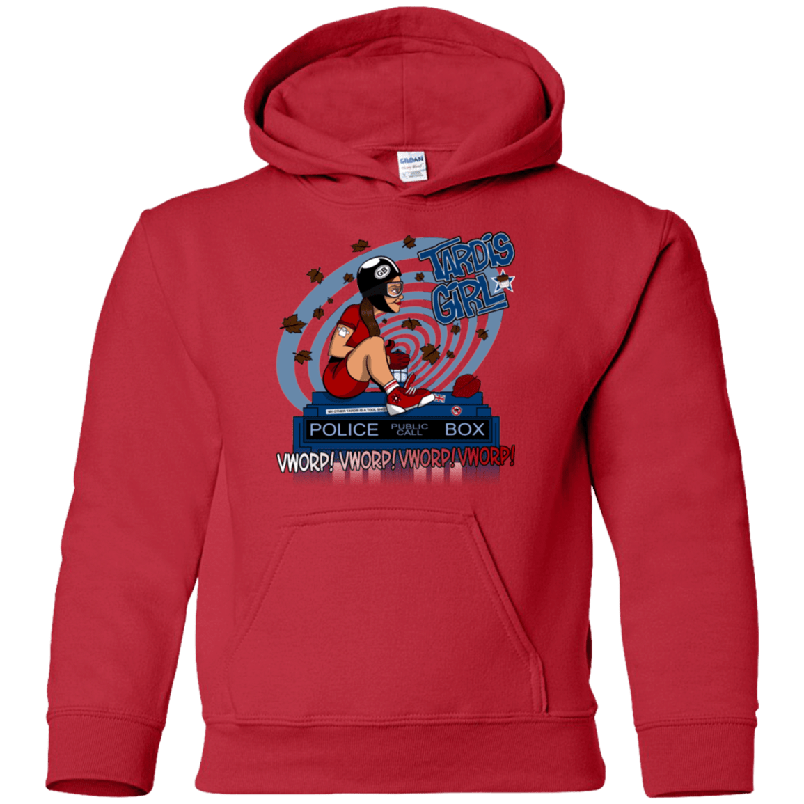 Sweatshirts Red / YS Tardis Girl Youth Hoodie