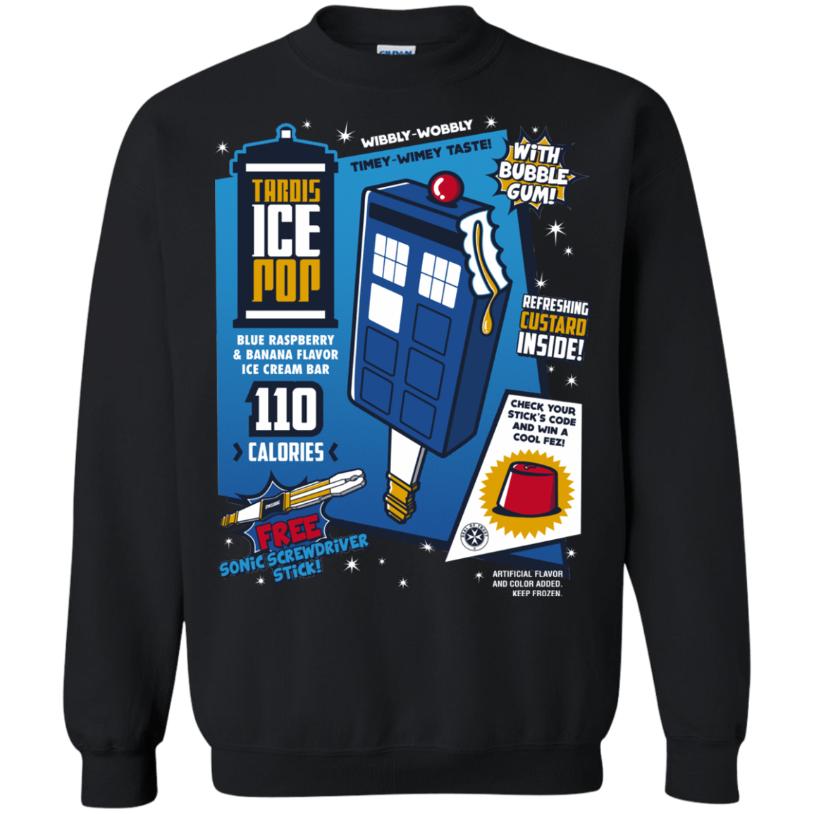 Sweatshirts Black / S Tardis Ice Pop Crewneck Sweatshirt
