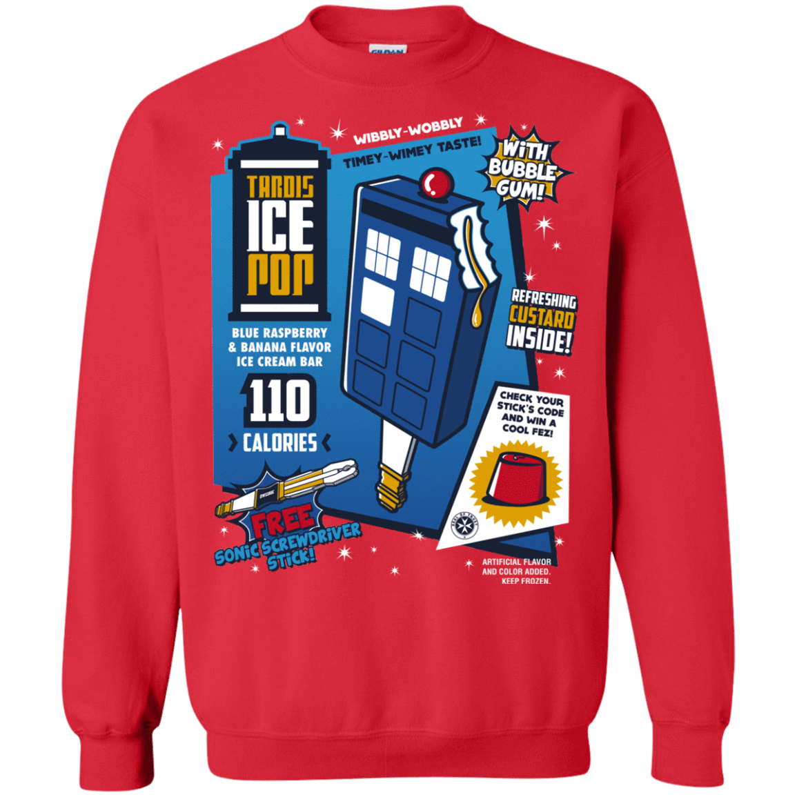 Sweatshirts Red / S Tardis Ice Pop Crewneck Sweatshirt