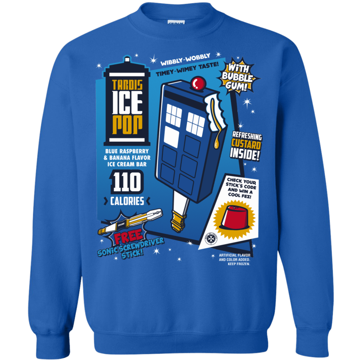 Sweatshirts Royal / S Tardis Ice Pop Crewneck Sweatshirt
