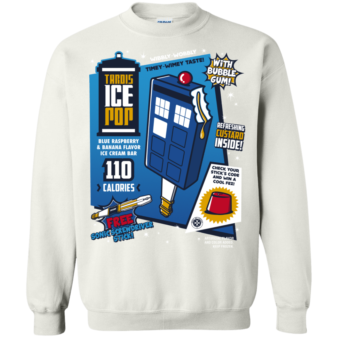 Sweatshirts White / S Tardis Ice Pop Crewneck Sweatshirt
