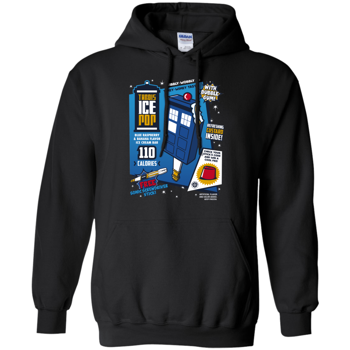 Sweatshirts Black / S Tardis Ice Pop Pullover Hoodie