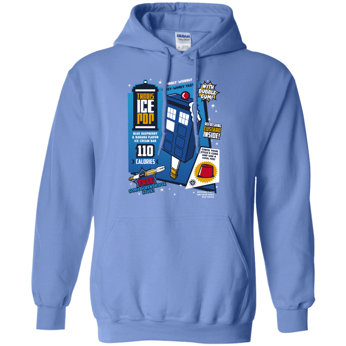 Sweatshirts Carolina Blue / S Tardis Ice Pop Pullover Hoodie