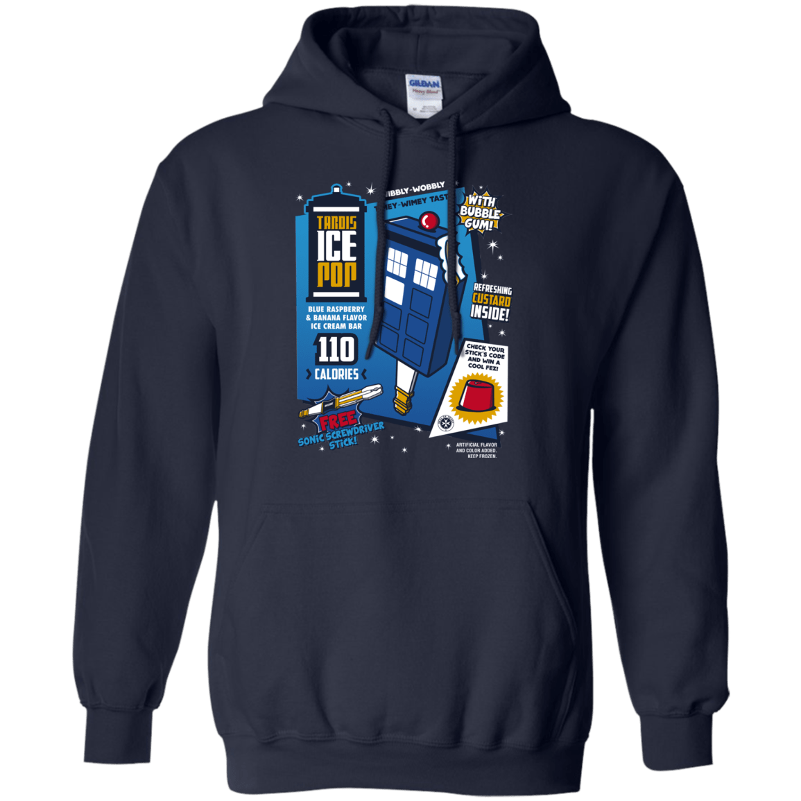 Sweatshirts Navy / S Tardis Ice Pop Pullover Hoodie