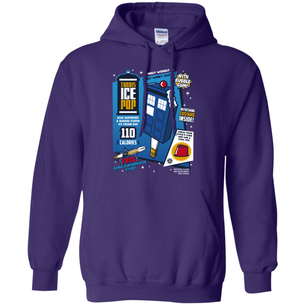 Sweatshirts Purple / S Tardis Ice Pop Pullover Hoodie