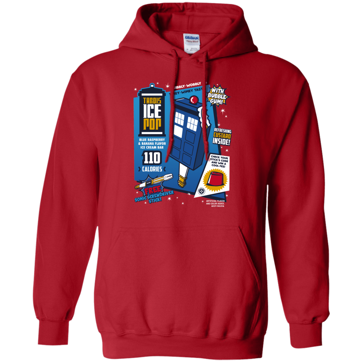 Sweatshirts Red / S Tardis Ice Pop Pullover Hoodie