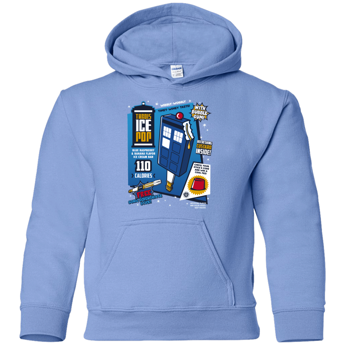 Sweatshirts Carolina Blue / YS Tardis Ice Pop Youth Hoodie