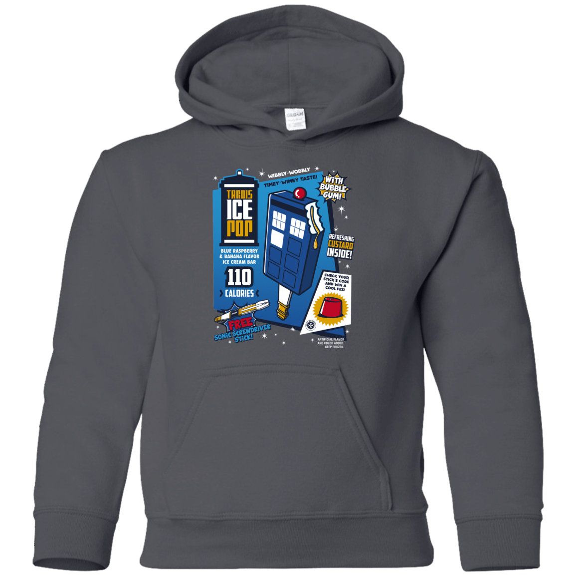 Sweatshirts Charcoal / YS Tardis Ice Pop Youth Hoodie
