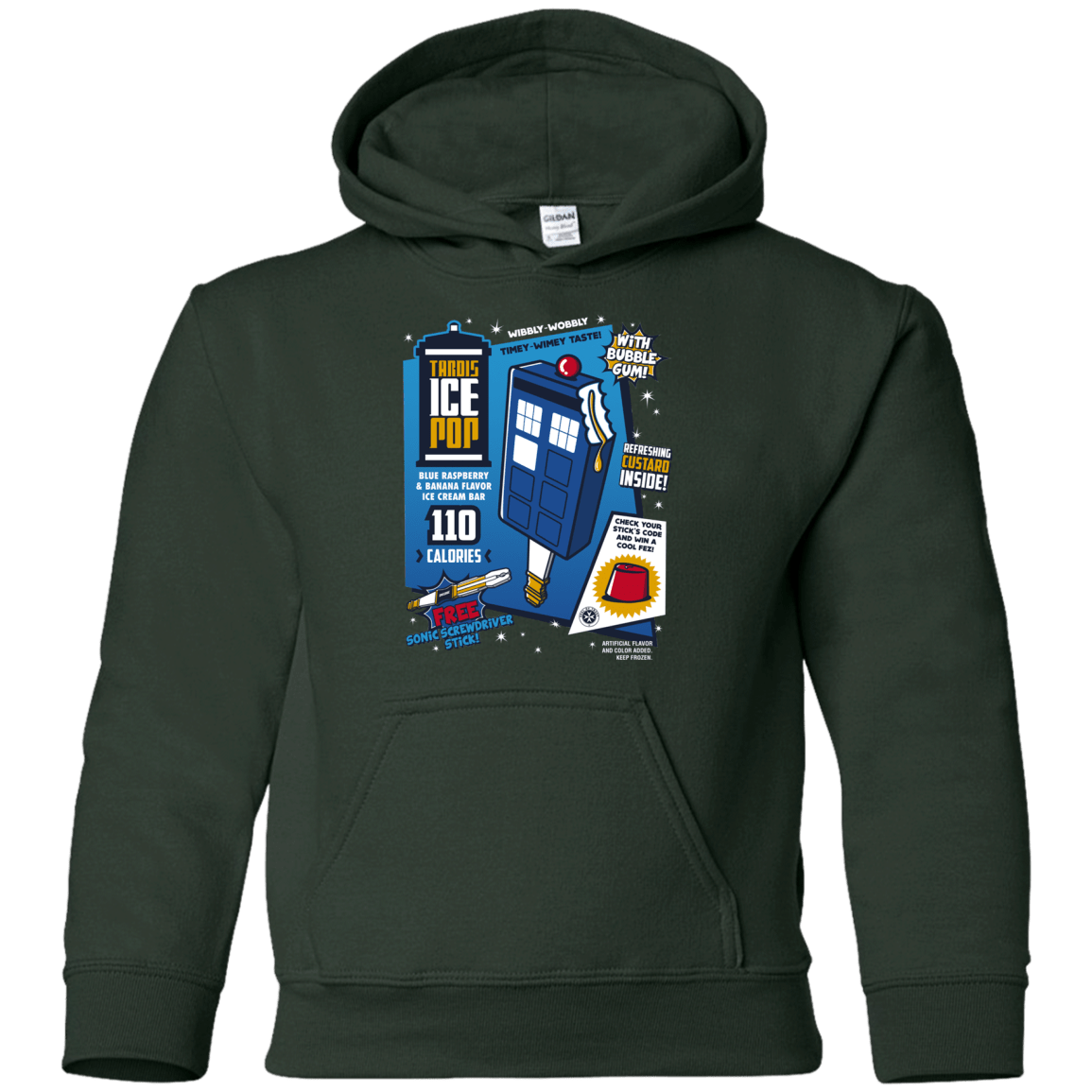 Sweatshirts Forest Green / YS Tardis Ice Pop Youth Hoodie