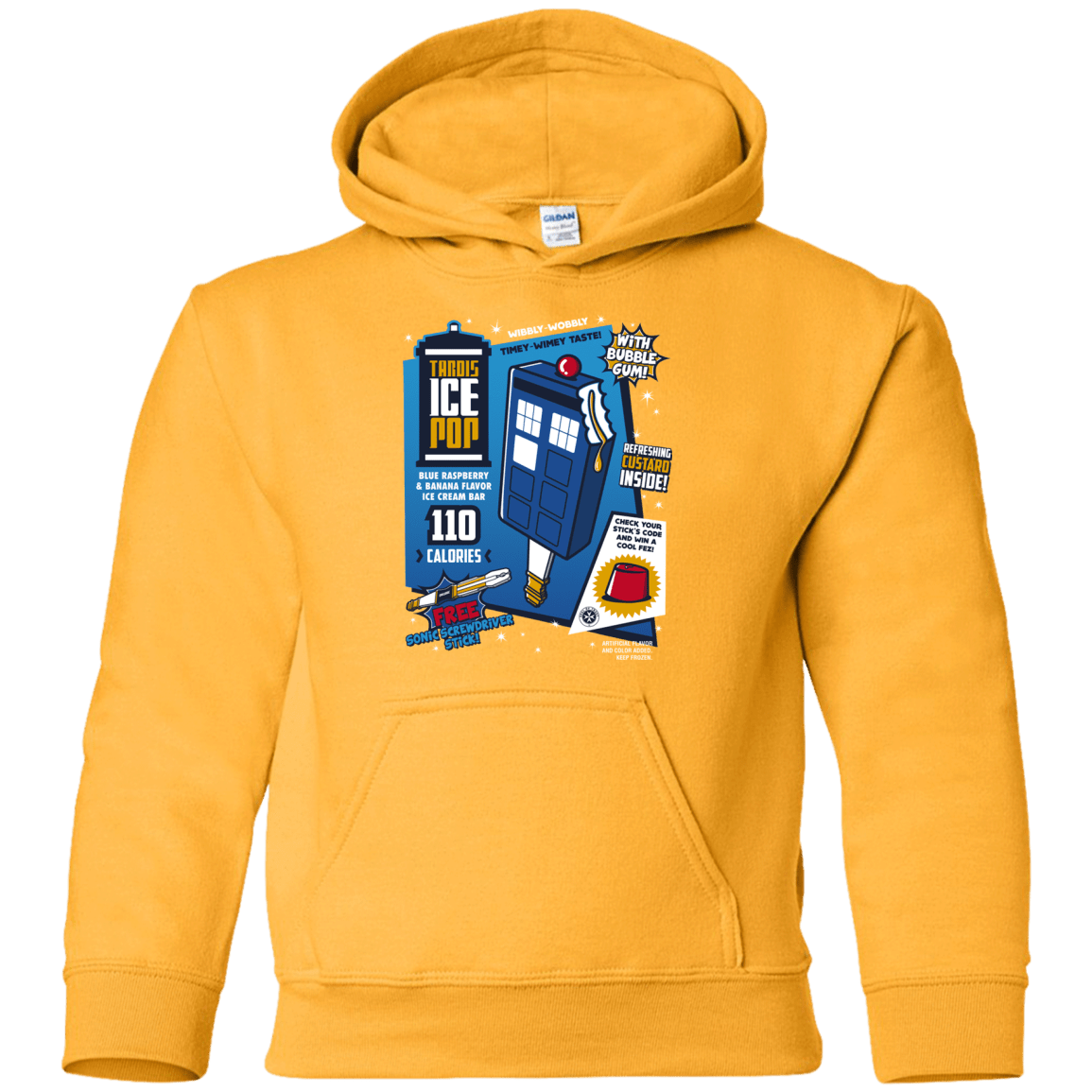 Sweatshirts Gold / YS Tardis Ice Pop Youth Hoodie