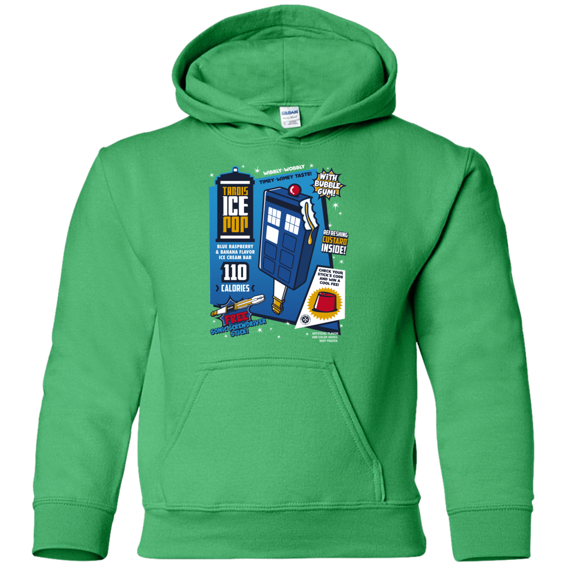 Sweatshirts Irish Green / YS Tardis Ice Pop Youth Hoodie