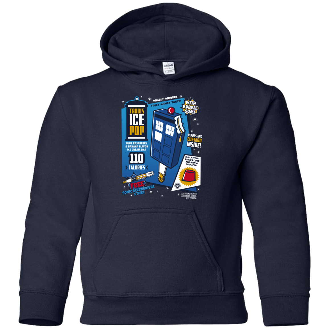 Sweatshirts Navy / YS Tardis Ice Pop Youth Hoodie